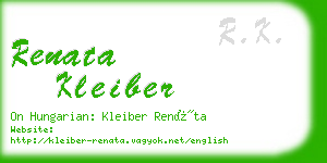 renata kleiber business card